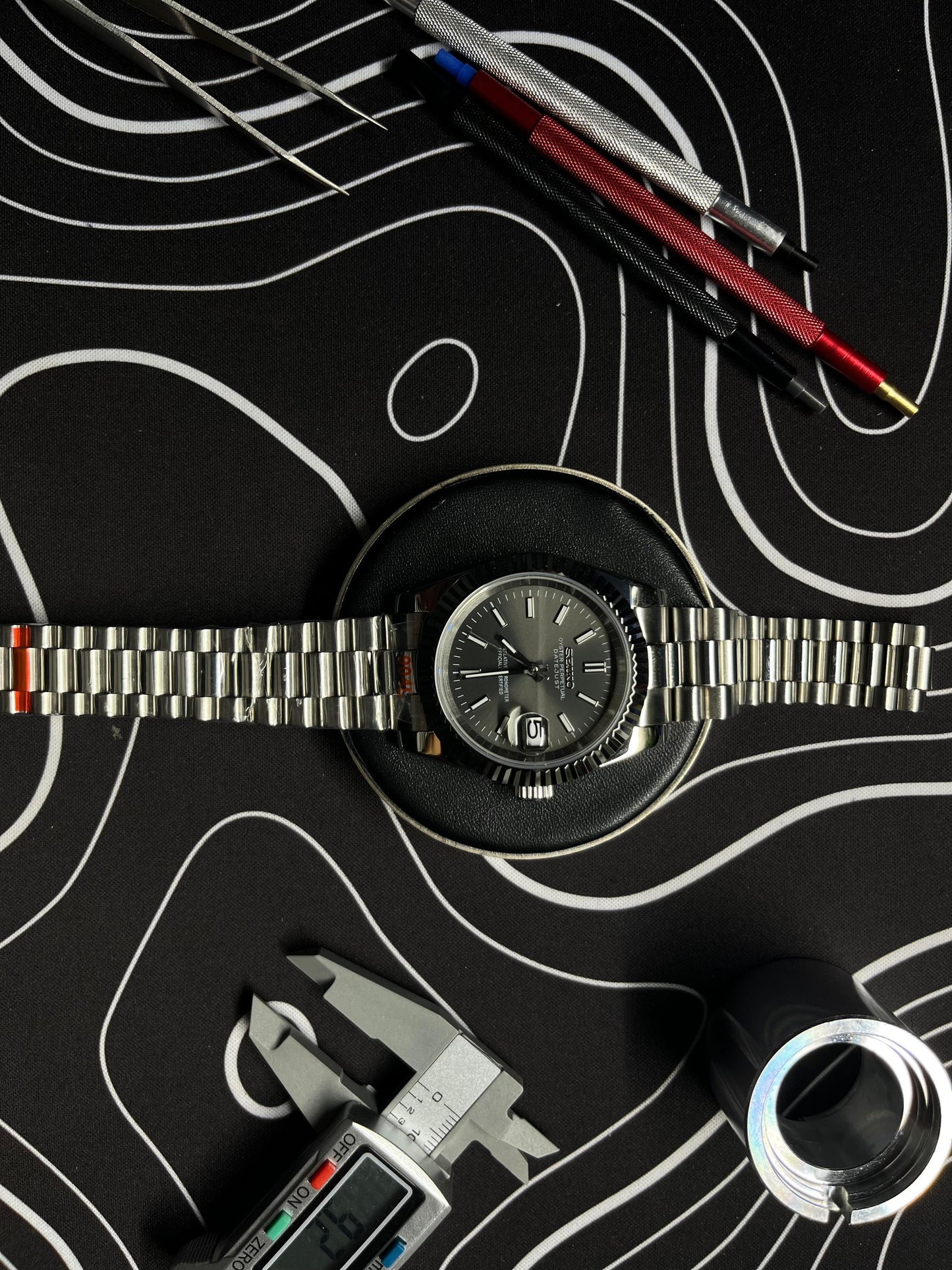Seiko Mod Datejust Grey Sunburst (Presidential)