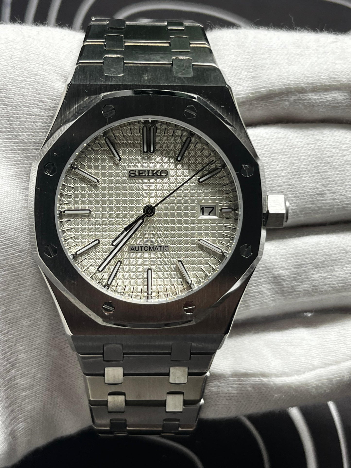 Seiko Mod Royal Oak Classic White