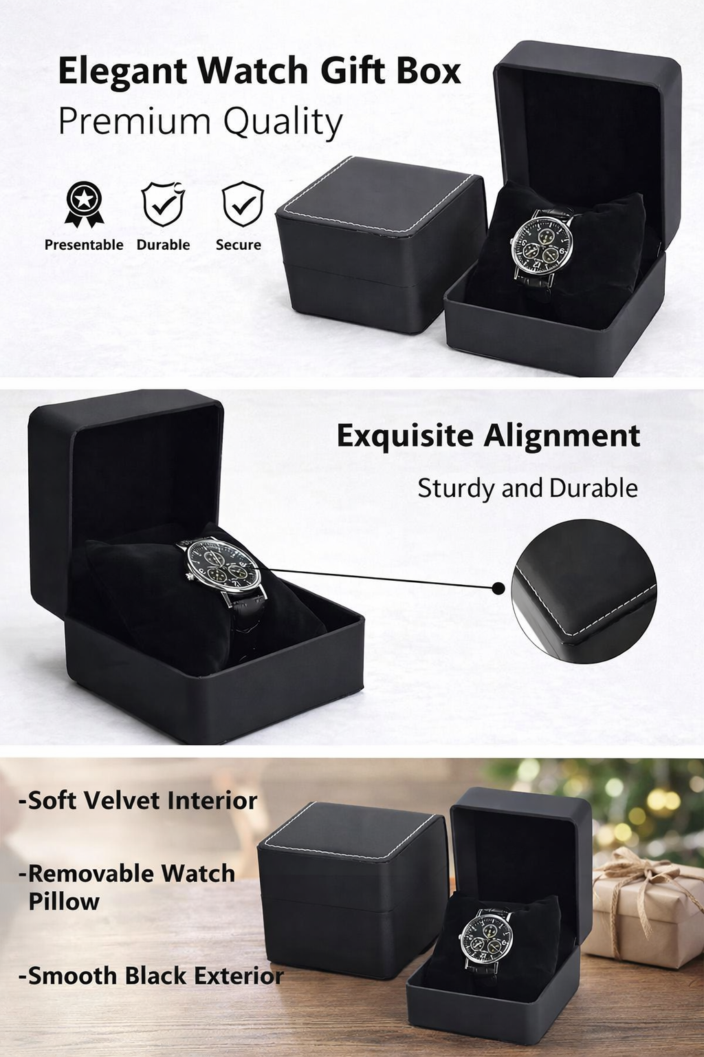 Premium Watch Travel box - Black