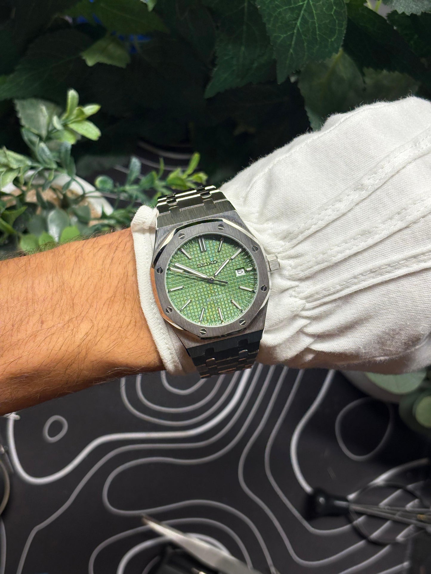 Seiko Mod Royal Oak Olive Green