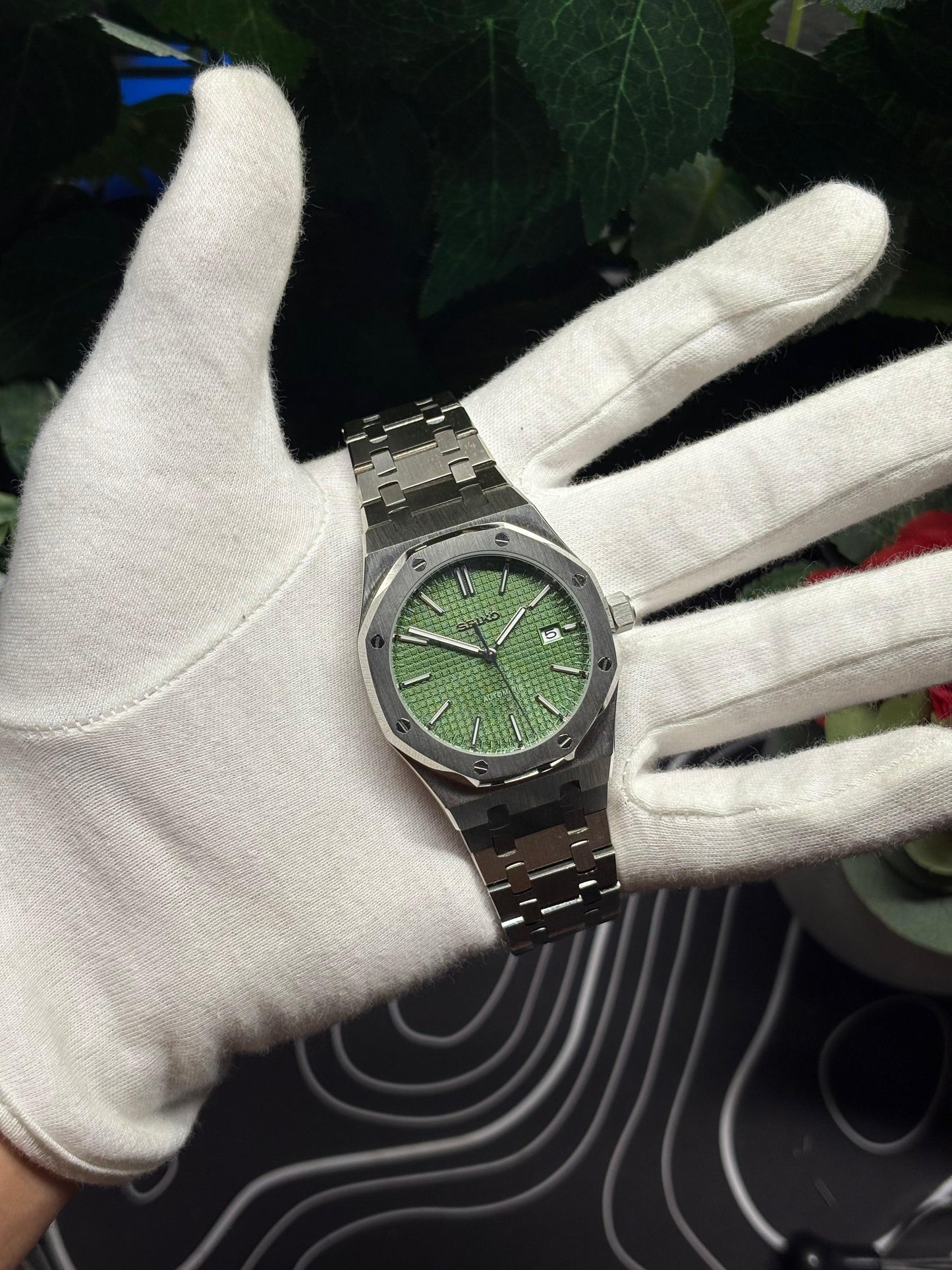 Seiko Mod Royal Oak Olive Green