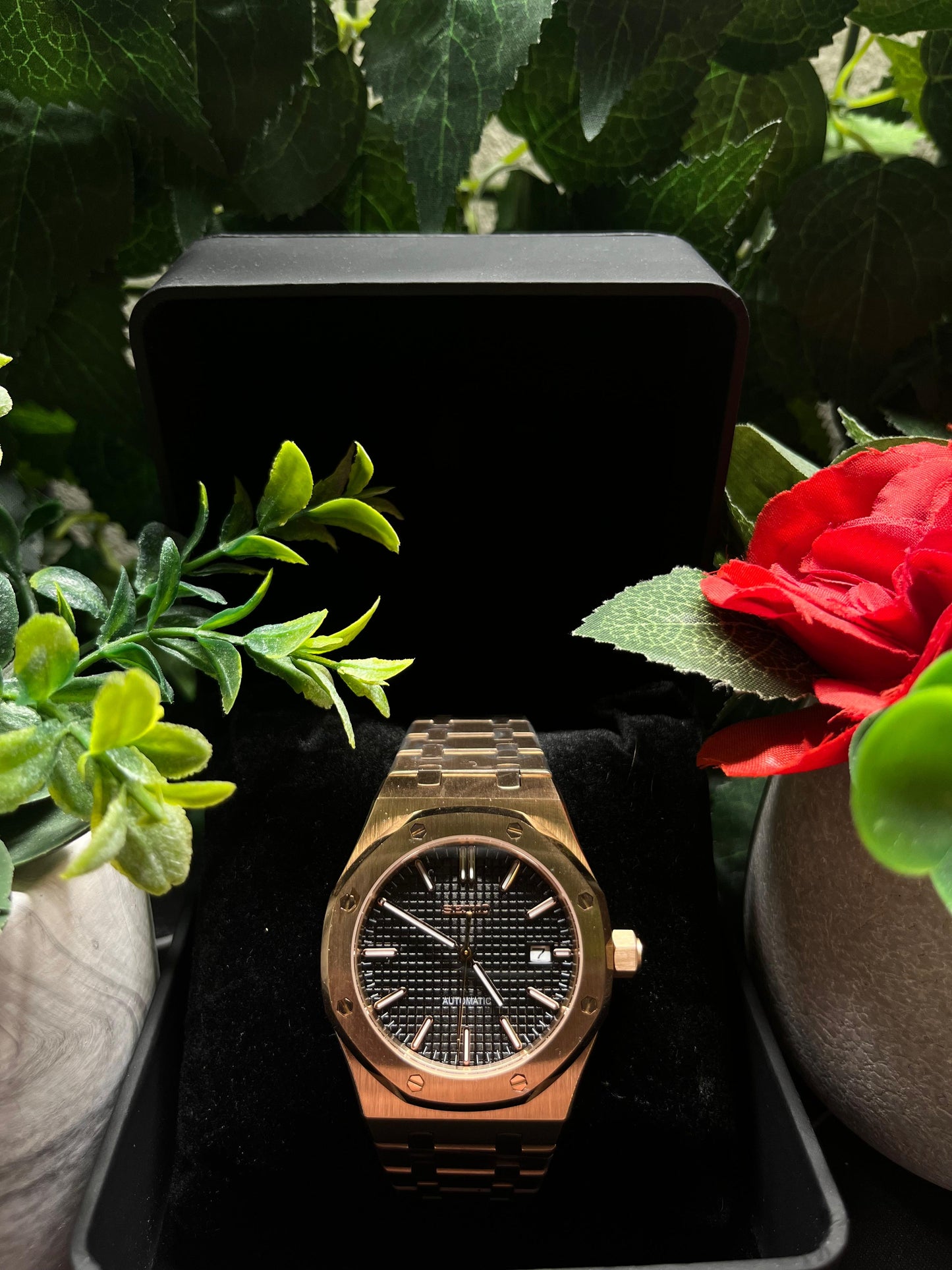 Seiko Mod Royal Oak Rose Gold