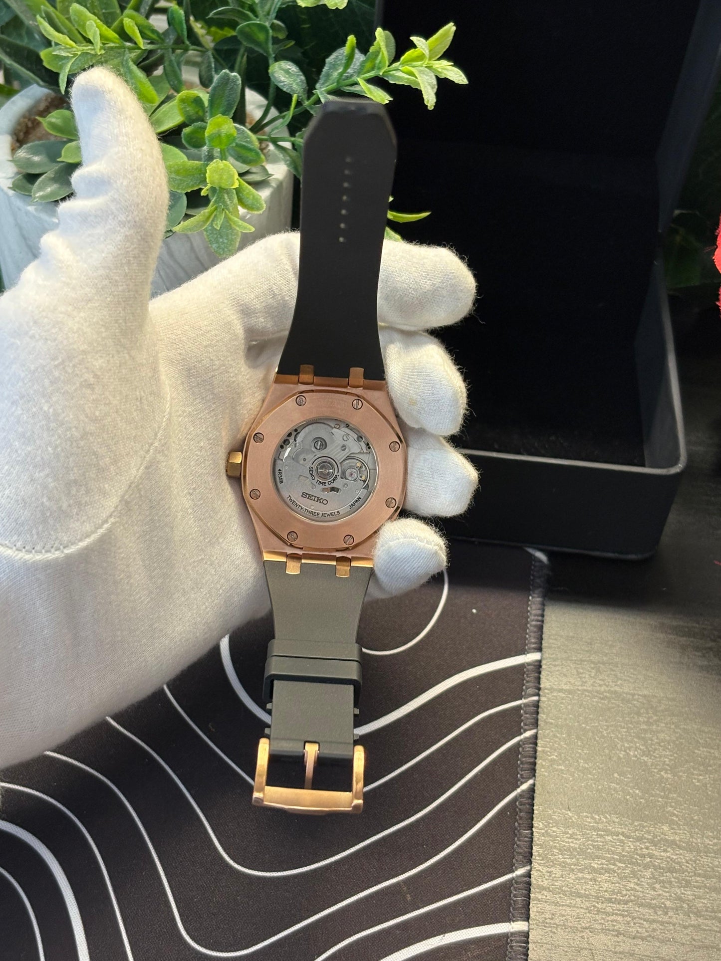Seiko Mod Royal Oak Rose Gold