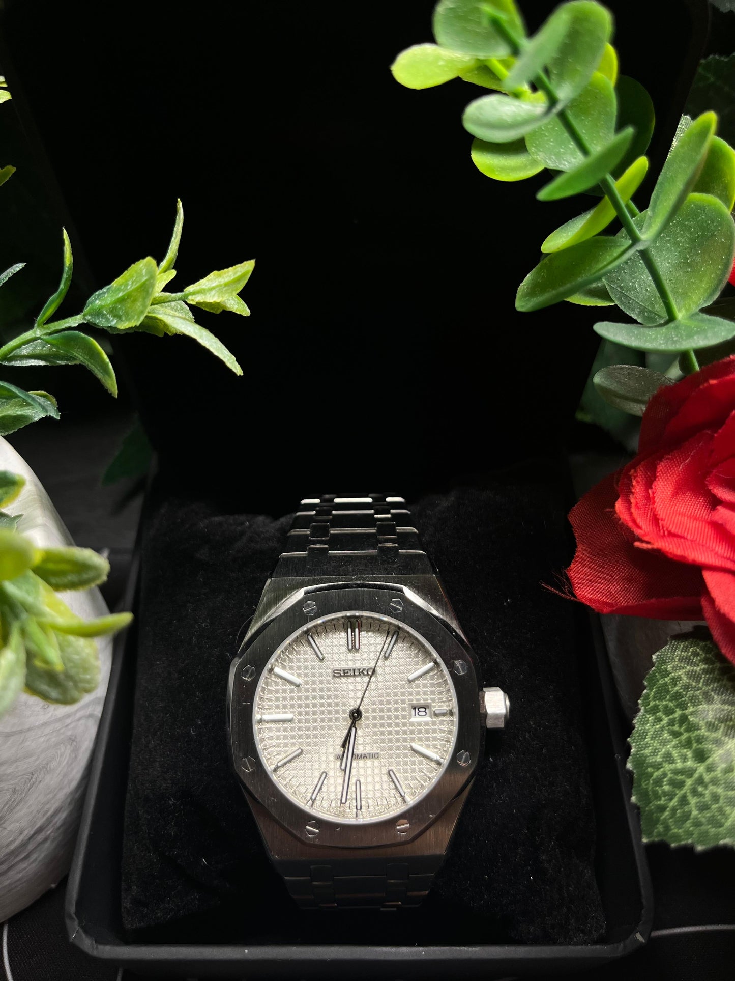 Seiko Mod Royal Oak Classic White