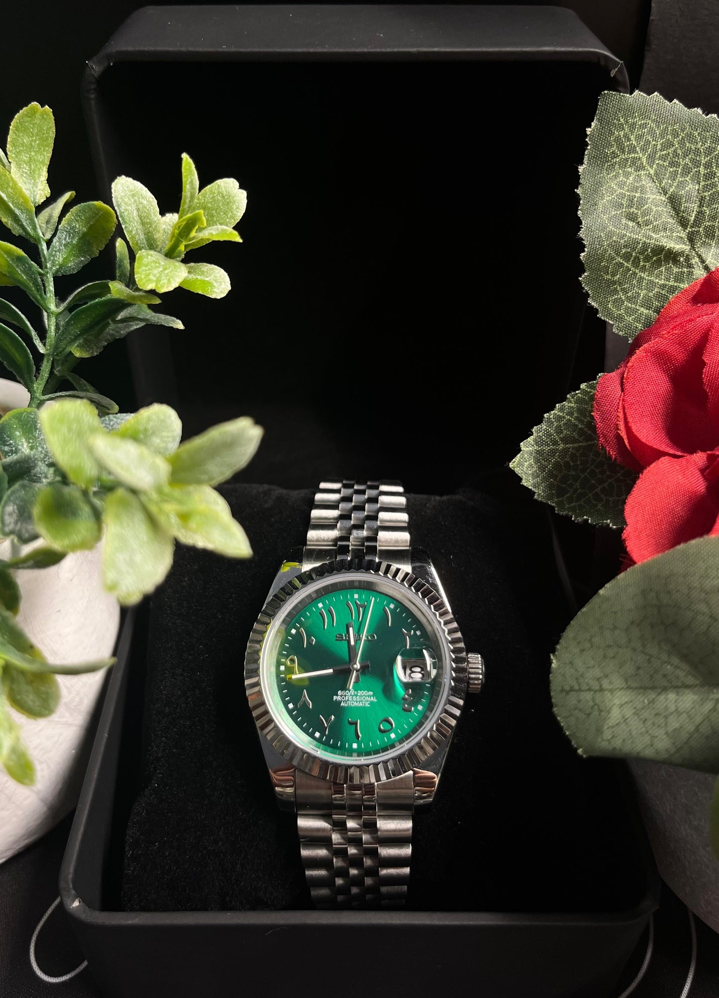 Seiko Mod Datejust Green Arabic