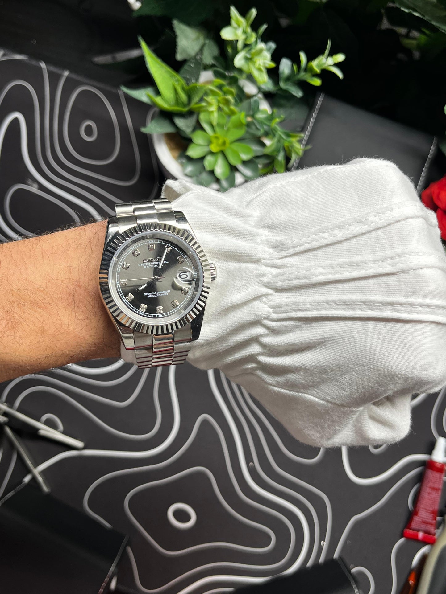 Seiko Mod Datejust Gem Black