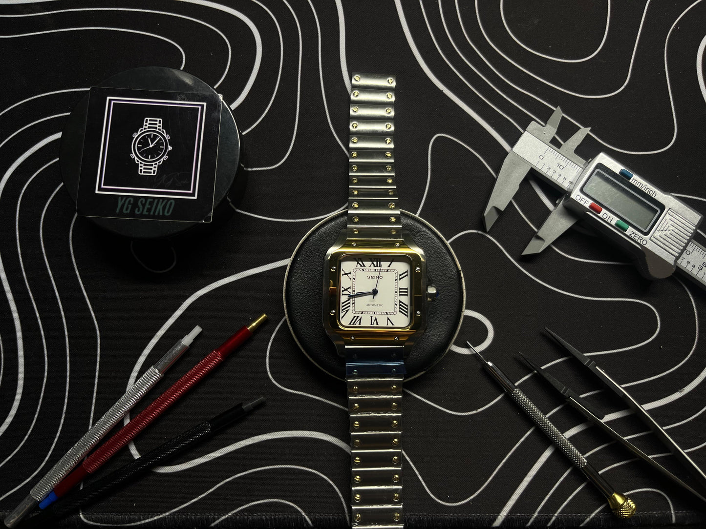 Seiko Mod Santos Twotone