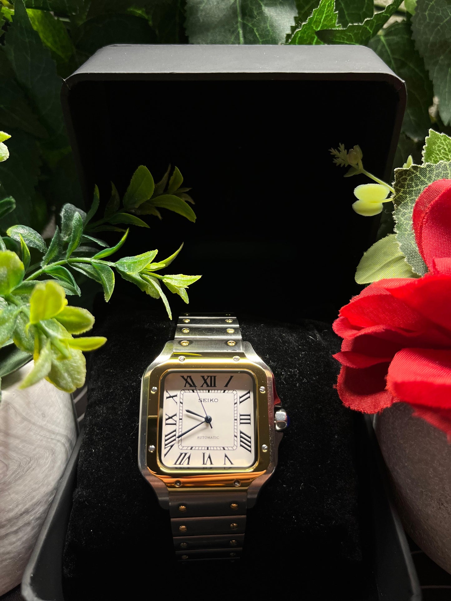 Seiko Mod Santos Twotone