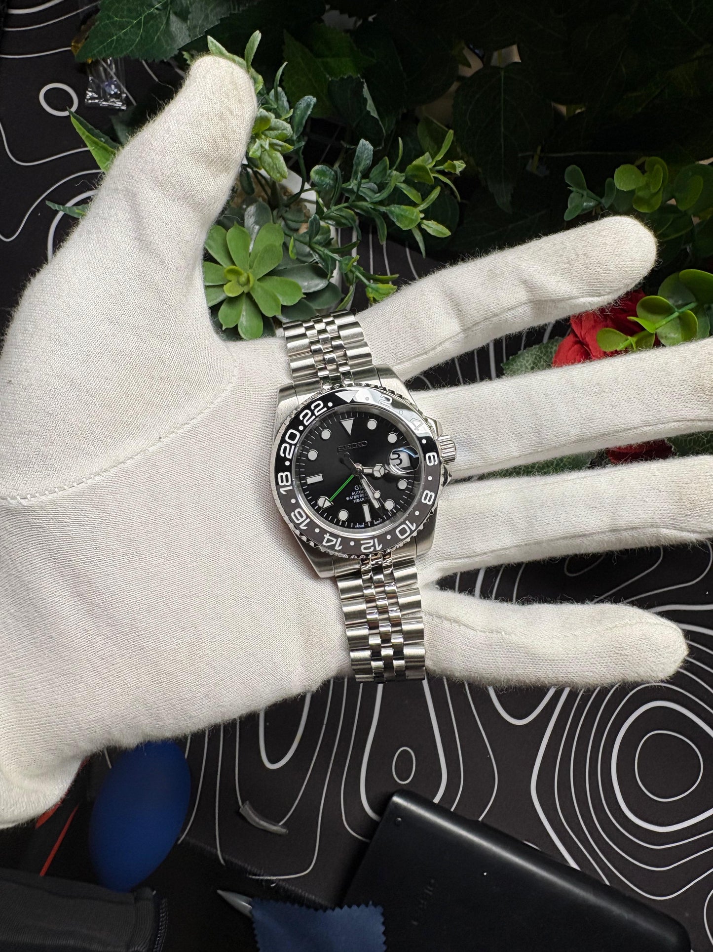 Seiko Mod GMT Bruce Wayne