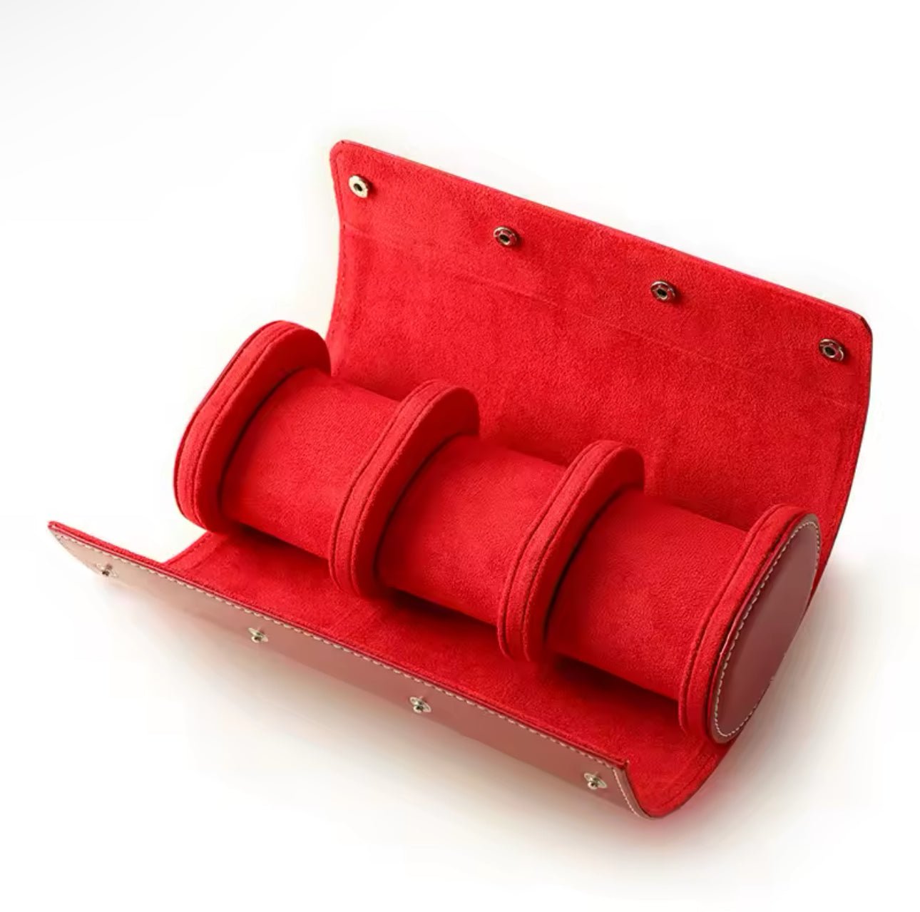 Premium Watch Travel Case Set - Red