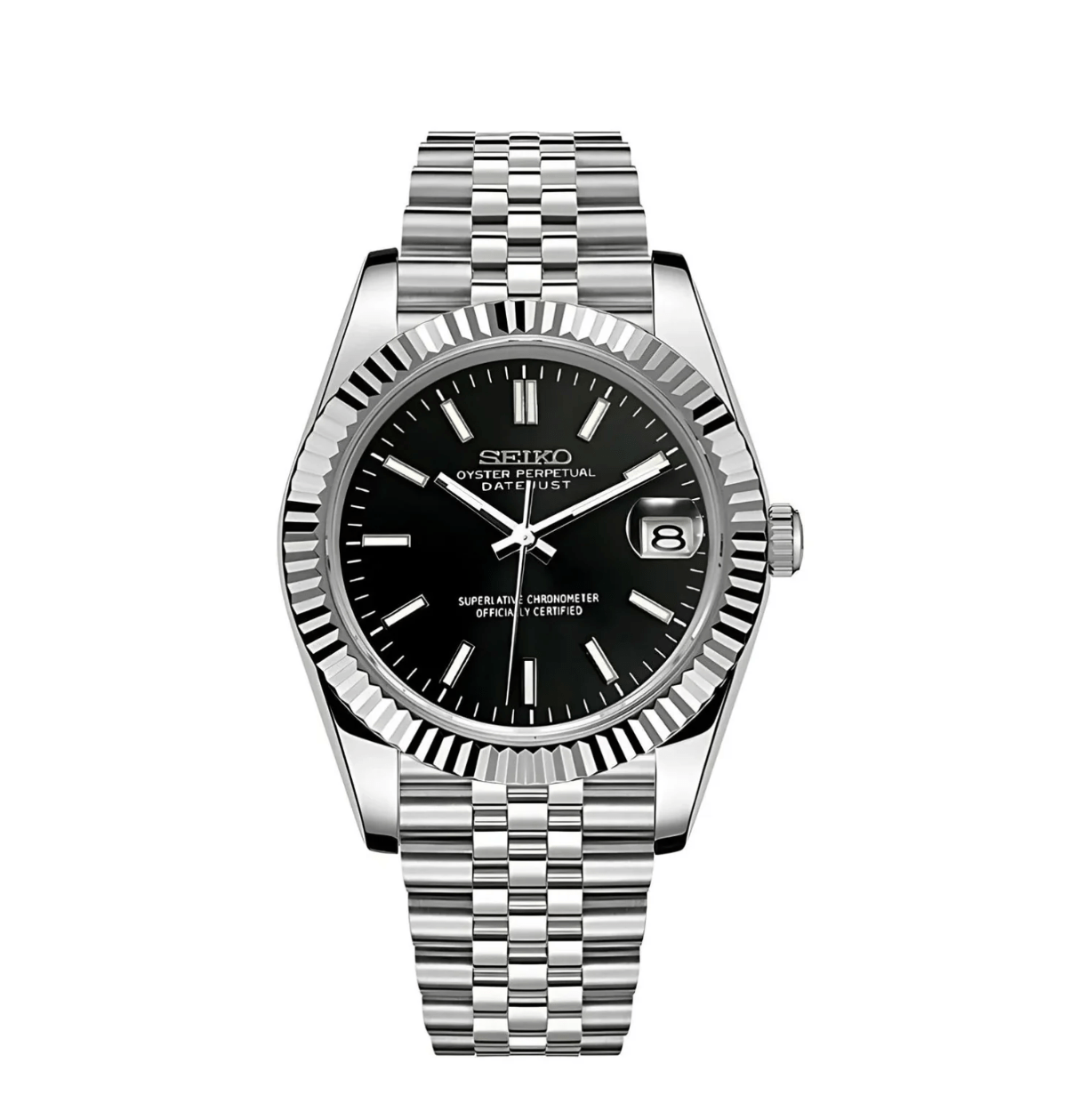 Seiko Mod Datejust Noir Classique
