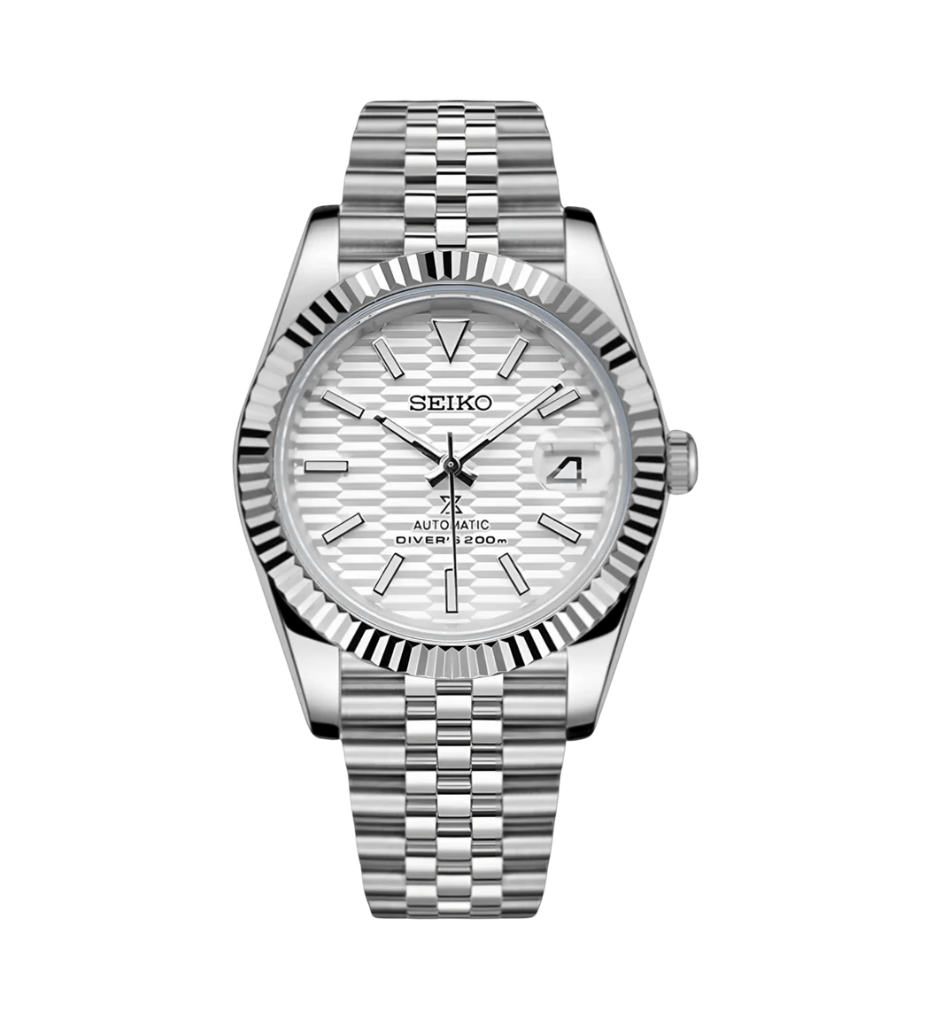 Seiko Mod Datejust Classique Blanc
