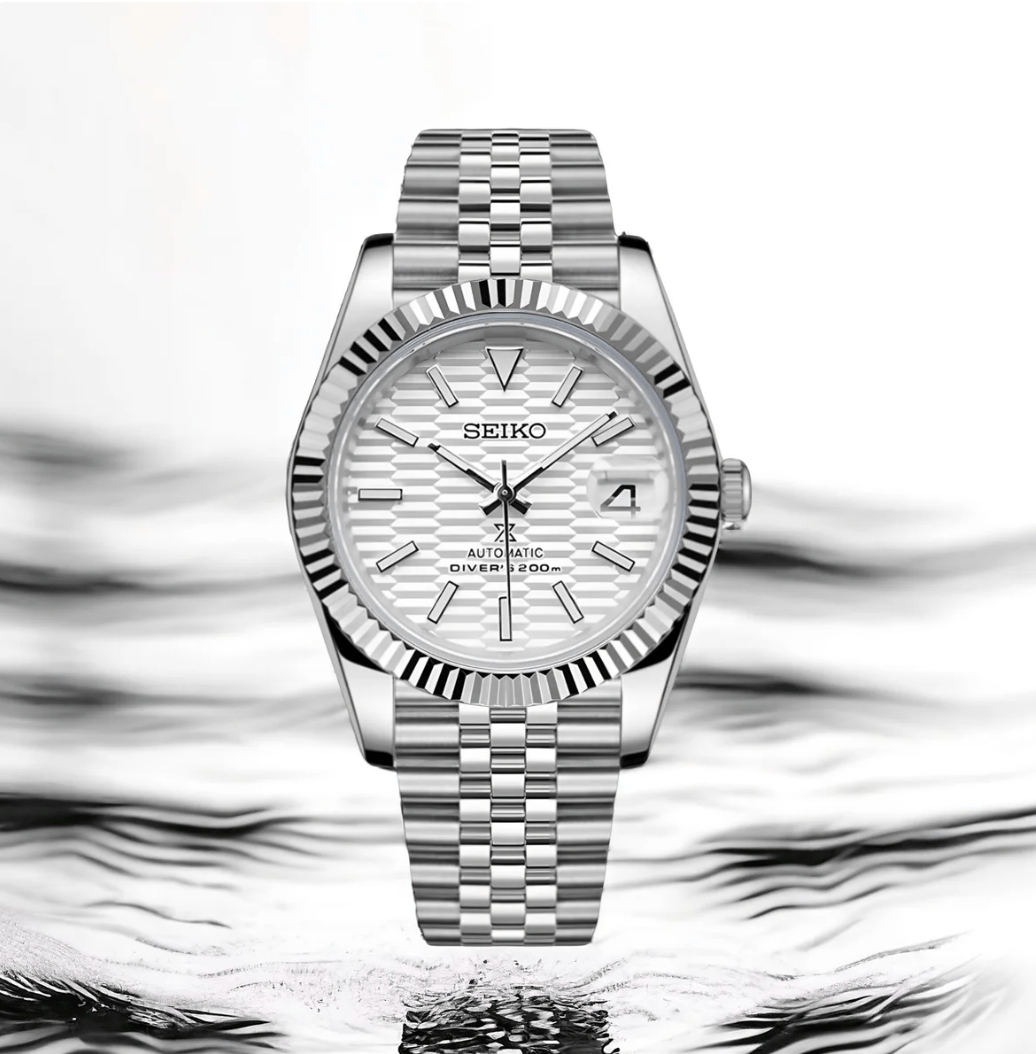Seiko Mod Datejust Classique Blanc