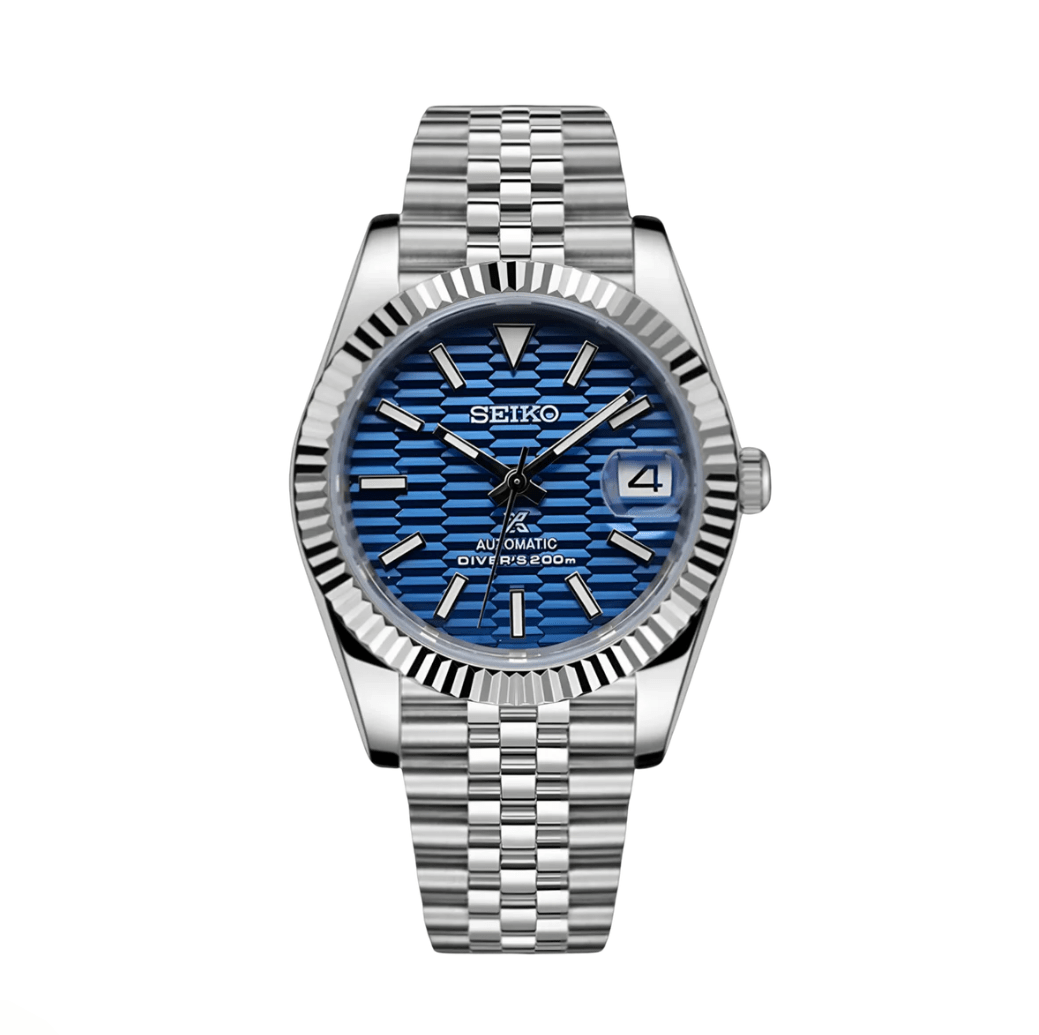 Seiko Mod Datejust Bleu Glace
