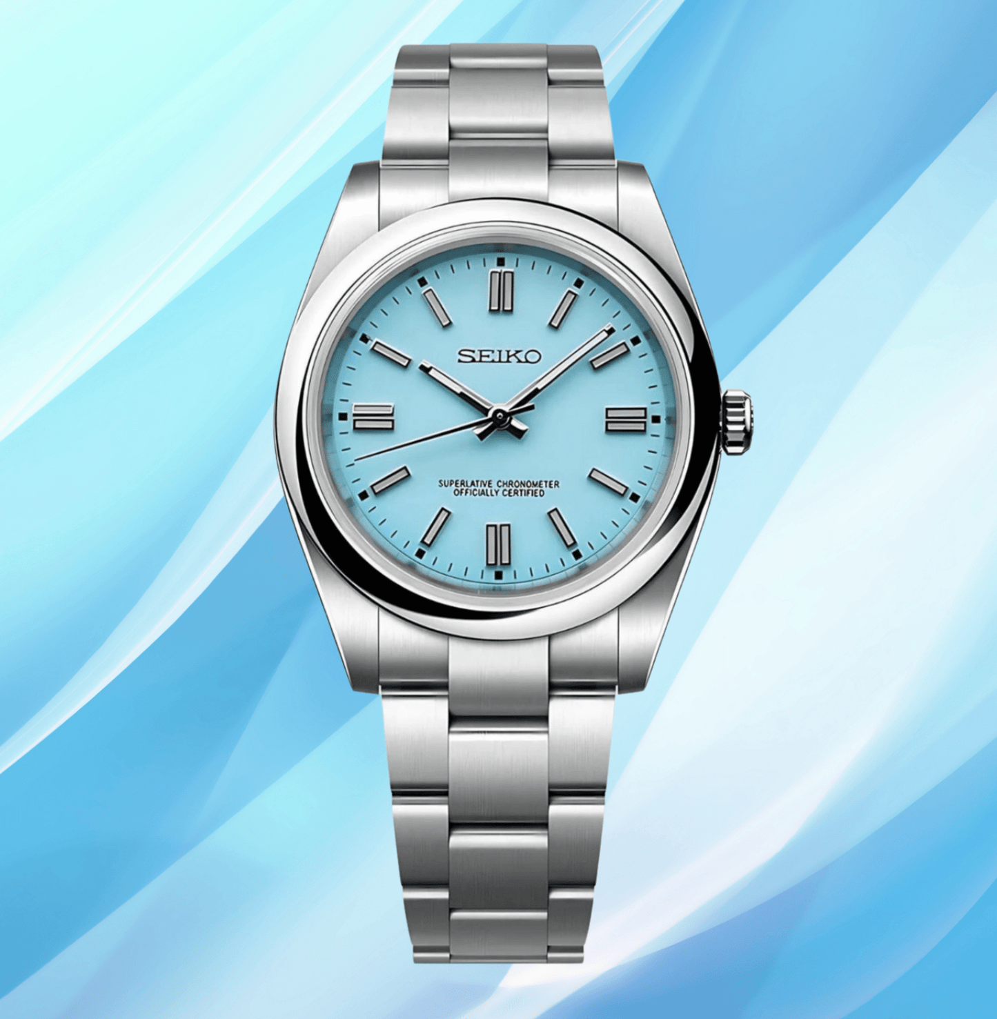 Seiko Mod Oyster Perpetual Tiffany Blue