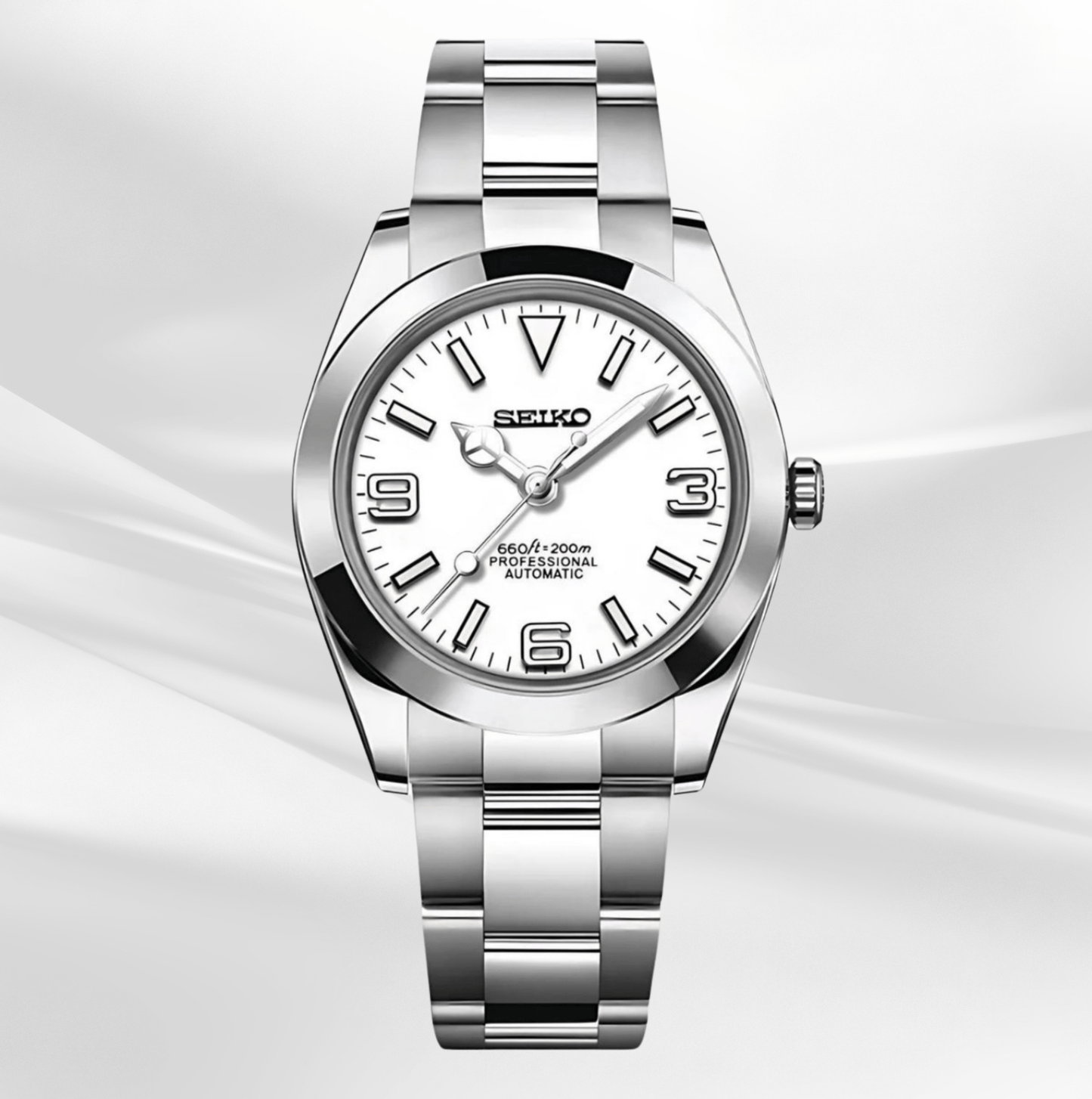Seiko Mod Oyster Perpetual White