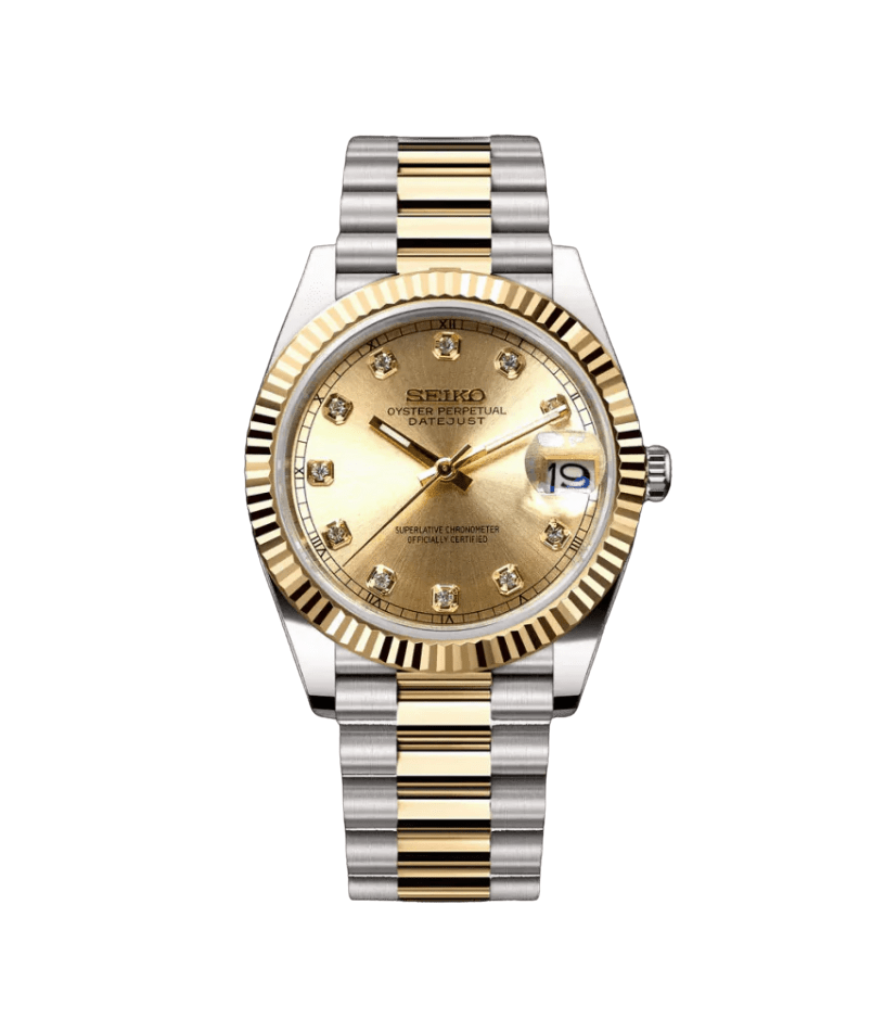 Seiko Mod Datejust Bicolore Gem Gold