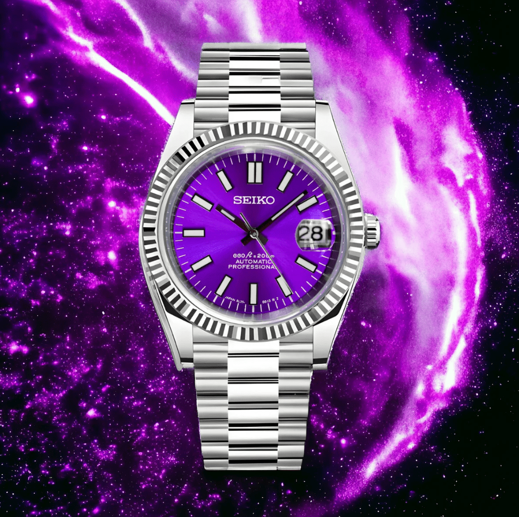 Seiko Mod Datejust Violet Violet
