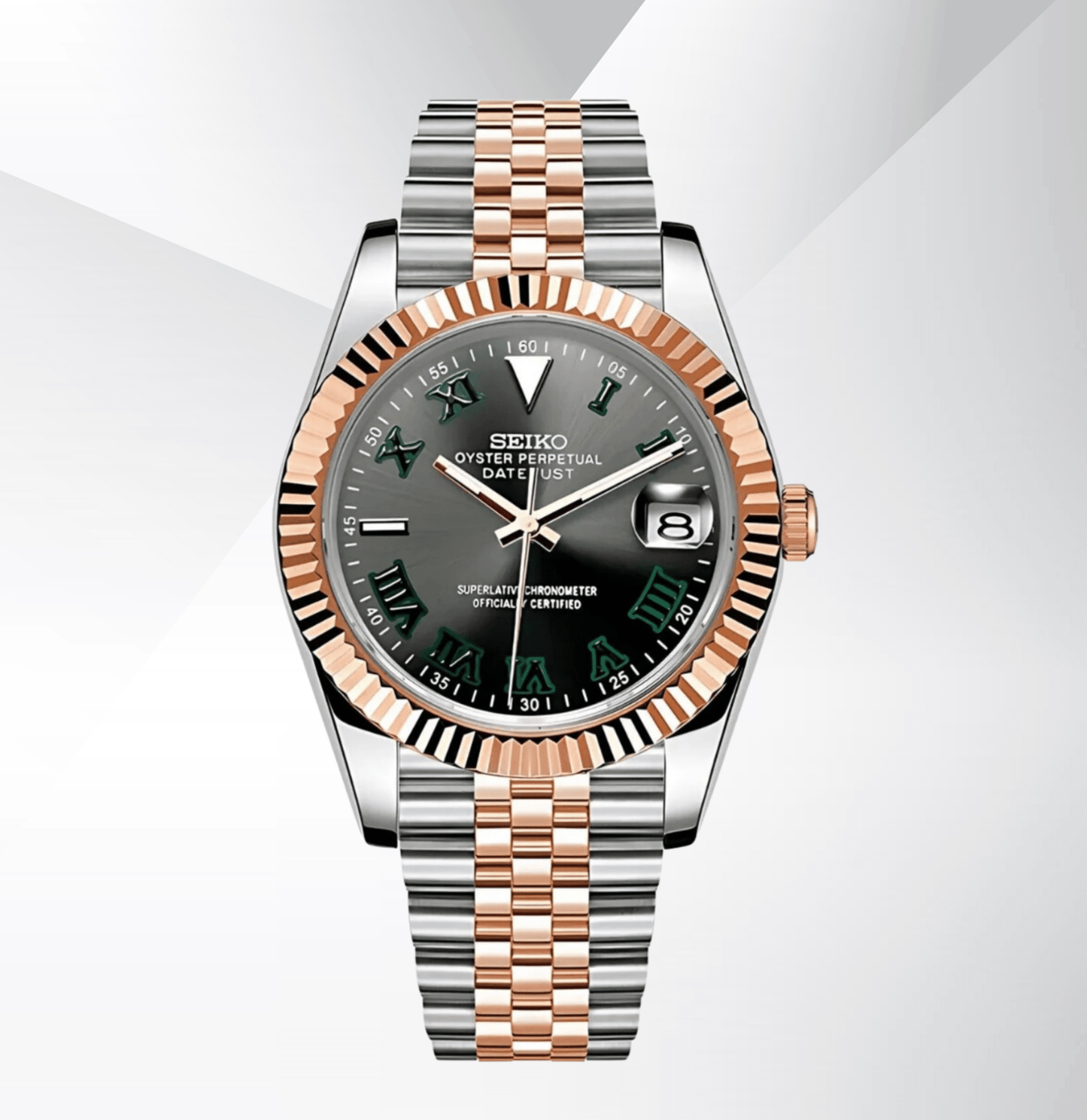 Seiko Mod Datejust Wimbledon bicolore