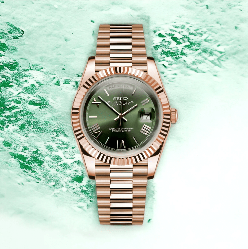 Seiko Mod Day-Date Vert Menthe