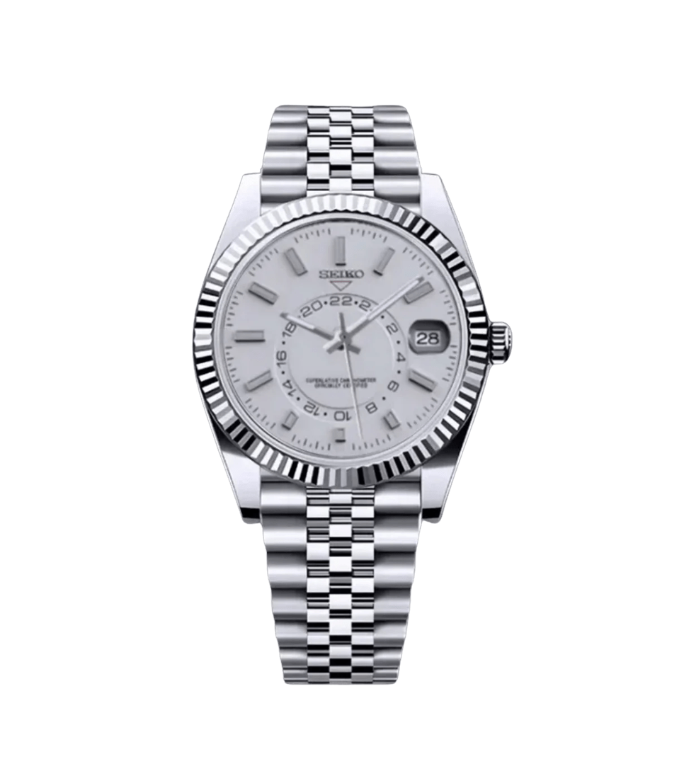 Seiko Mod Sky-Dweller Classic White