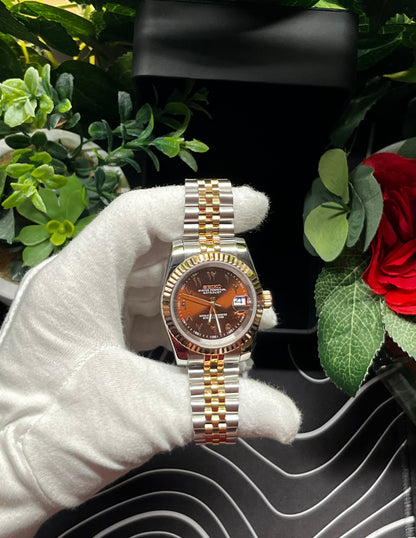 Seiko Mod Two tone Chocolate Arabic dial