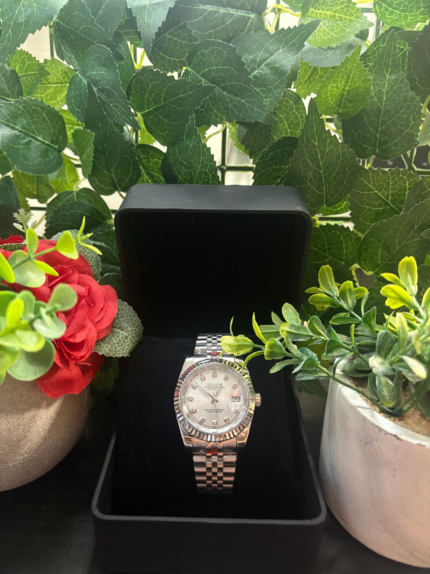 Seiko Mod Datejust Gem Argent