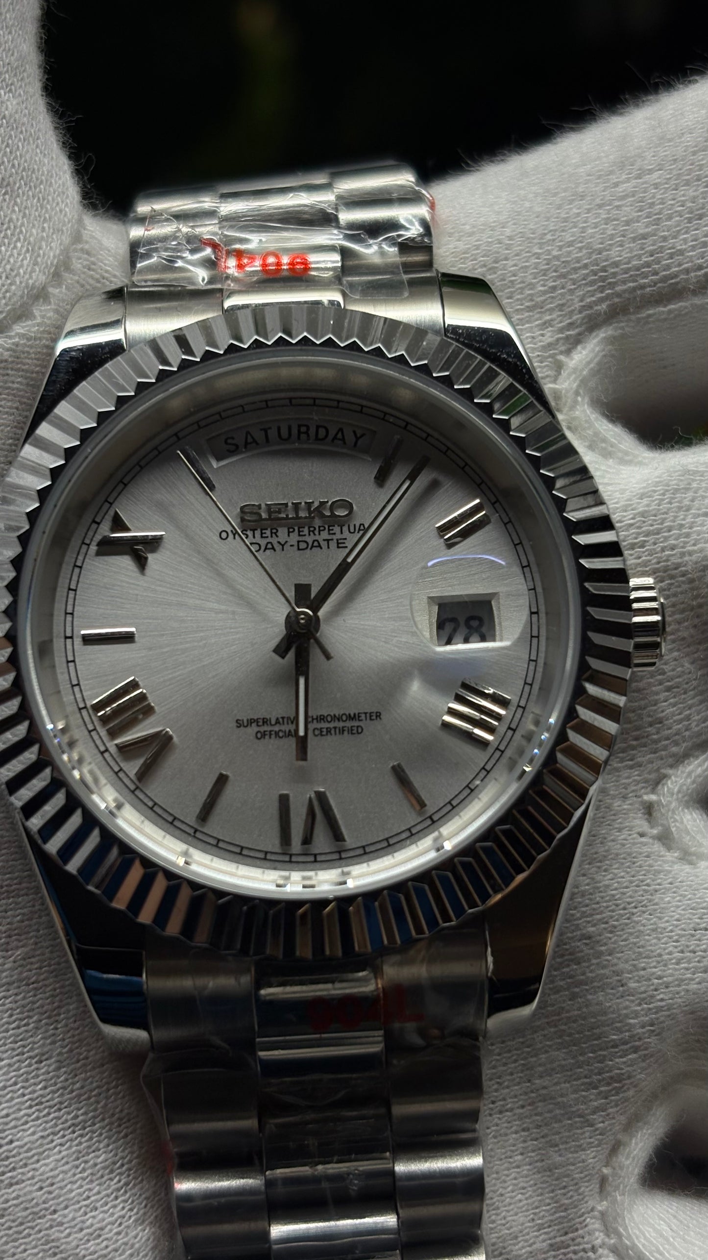 Seiko Mod Day-Date White Roman