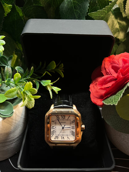 Seiko Mod RoseGold Santos