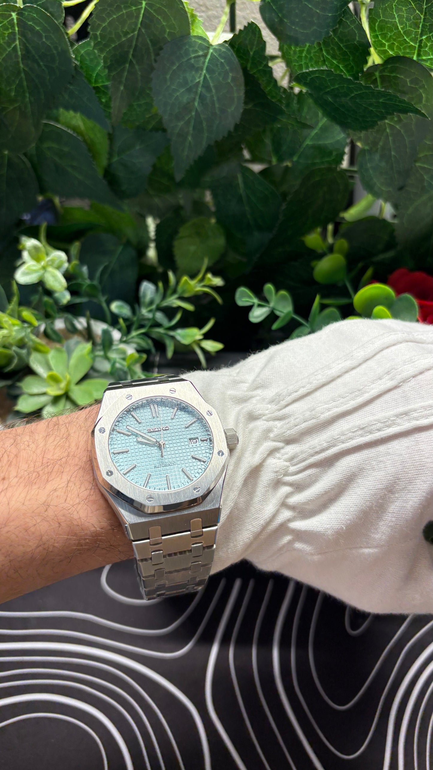 Seiko Mod Royal Oak Light Blue