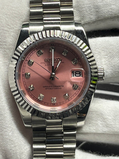 Seiko Mod Pink diamonds