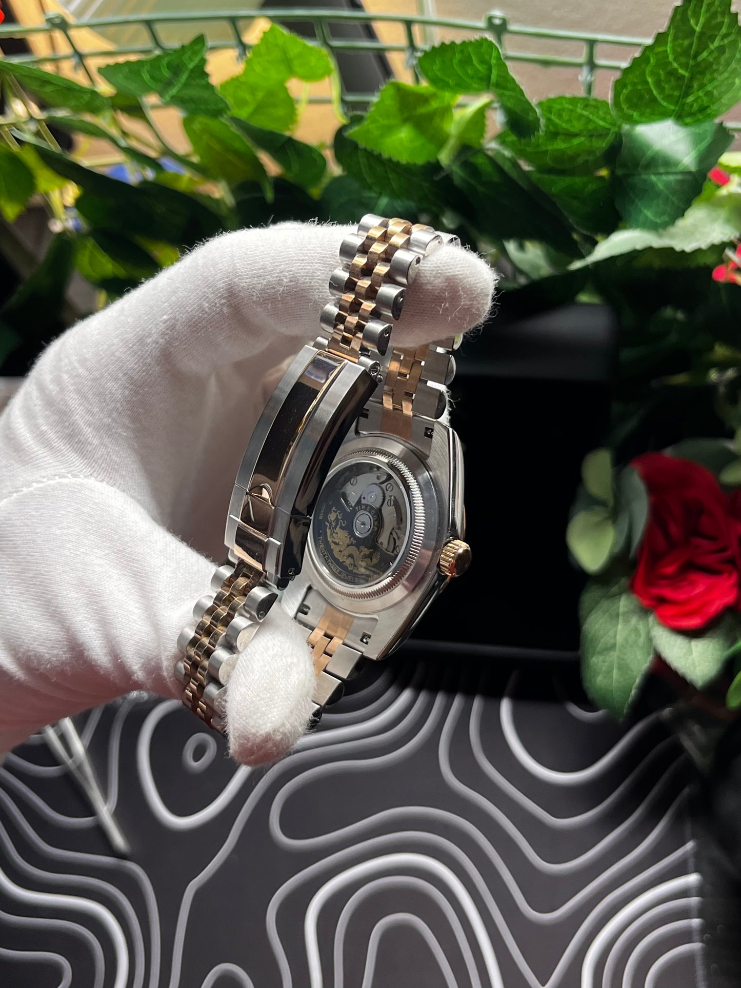 Seiko Mod Two tone Chocolate Arabic dial