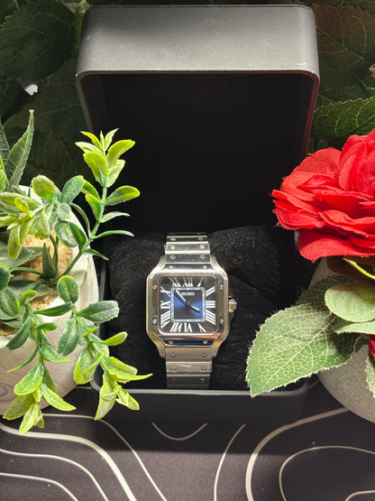Seiko Mod Santos Dark Blue
