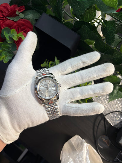 Seiko Mod Datejust Gem Argent