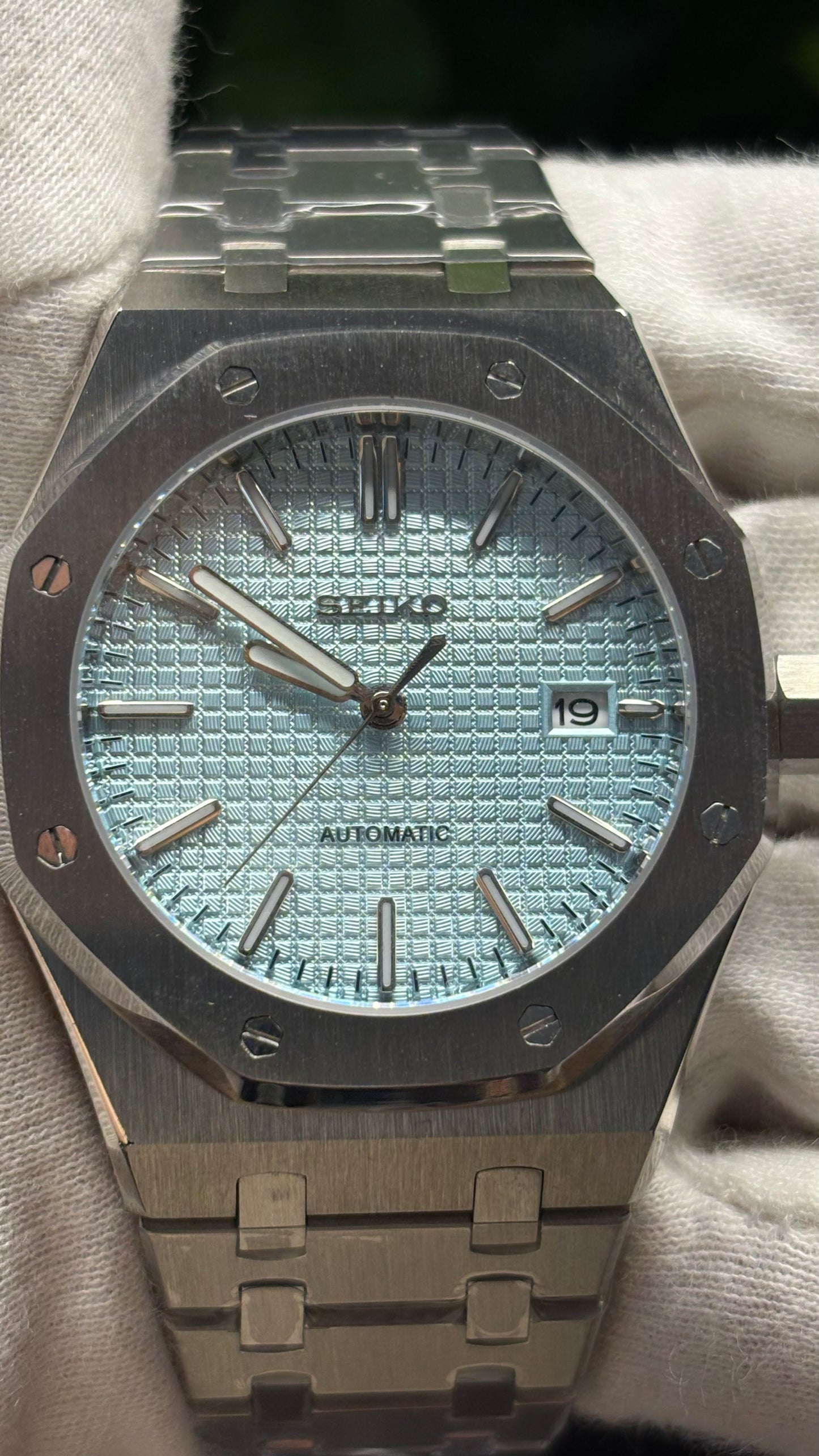 Seiko Mod Royal Oak Light Blue