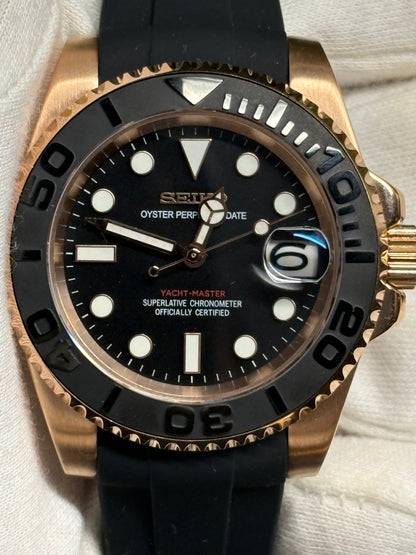 Seiko Mod Yacht Master Rose Gold