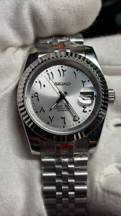 Seiko Mod SeikoJust White Arabic