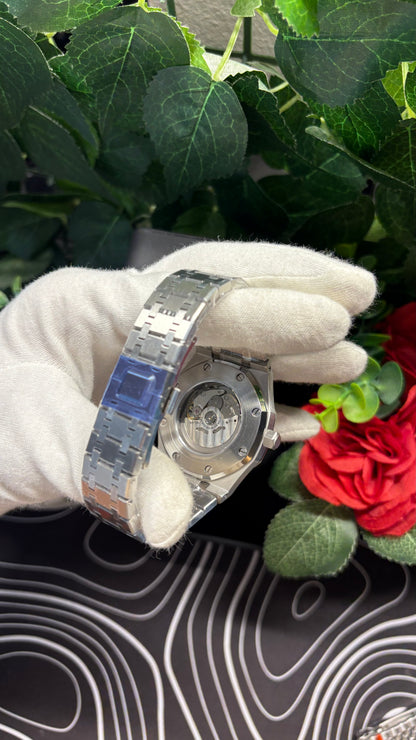 Seiko Mod Royal Oak Skeleton Silver