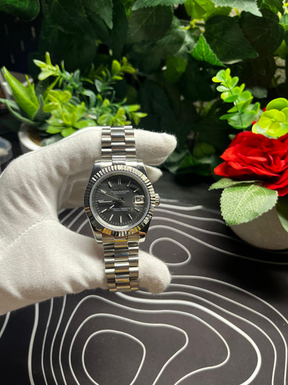 Seiko Mod Datejust Grey Sunburst (Presidential)