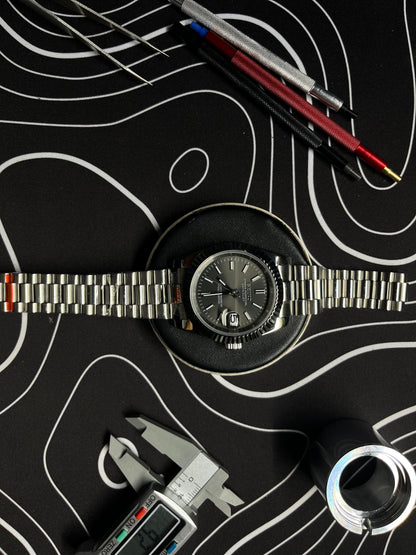Seiko Mod Datejust Grey Sunburst (Presidential)