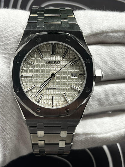 Seiko Mod Royal Oak Classic White