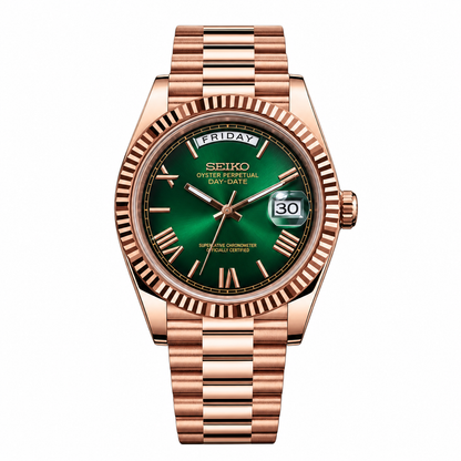 Seiko Mod SeikoDay Rose Gold Dark Green