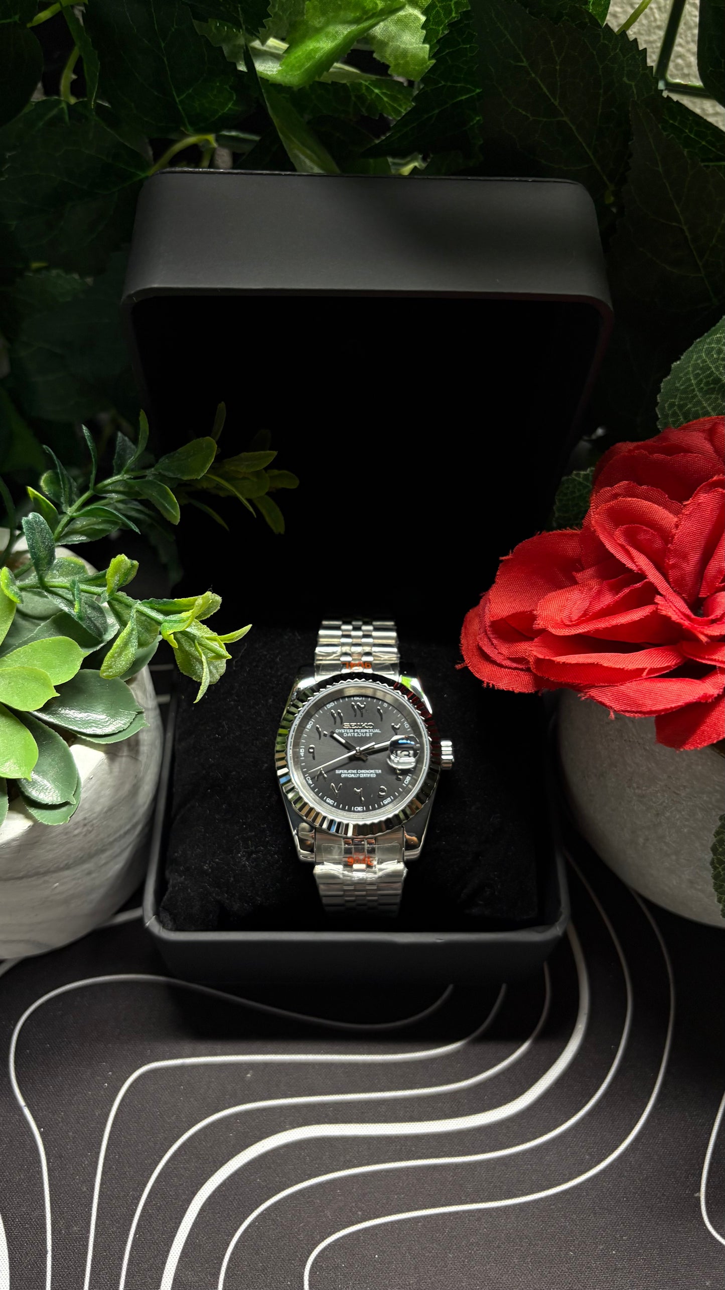 Seiko Mod Datejust Arabe Noir