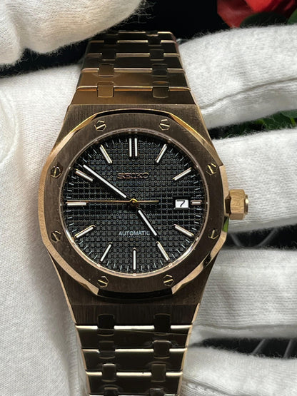 Seiko Mod Royal Oak Rose Gold