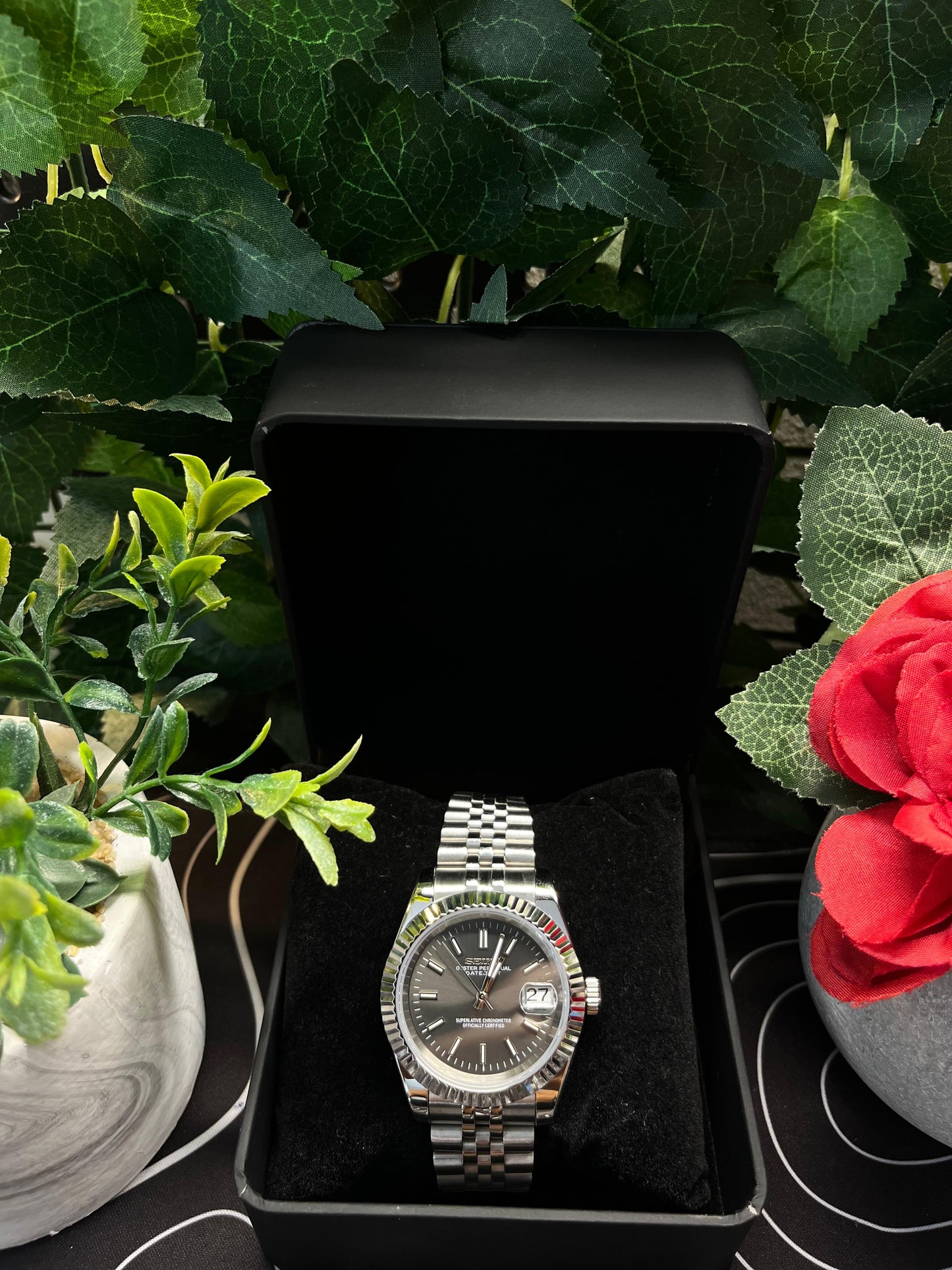Seiko Mod Datejust Grey Sunburst (jubilee)