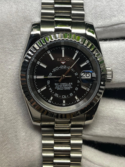 Seiko Mod Sky-Dweller Classic Black