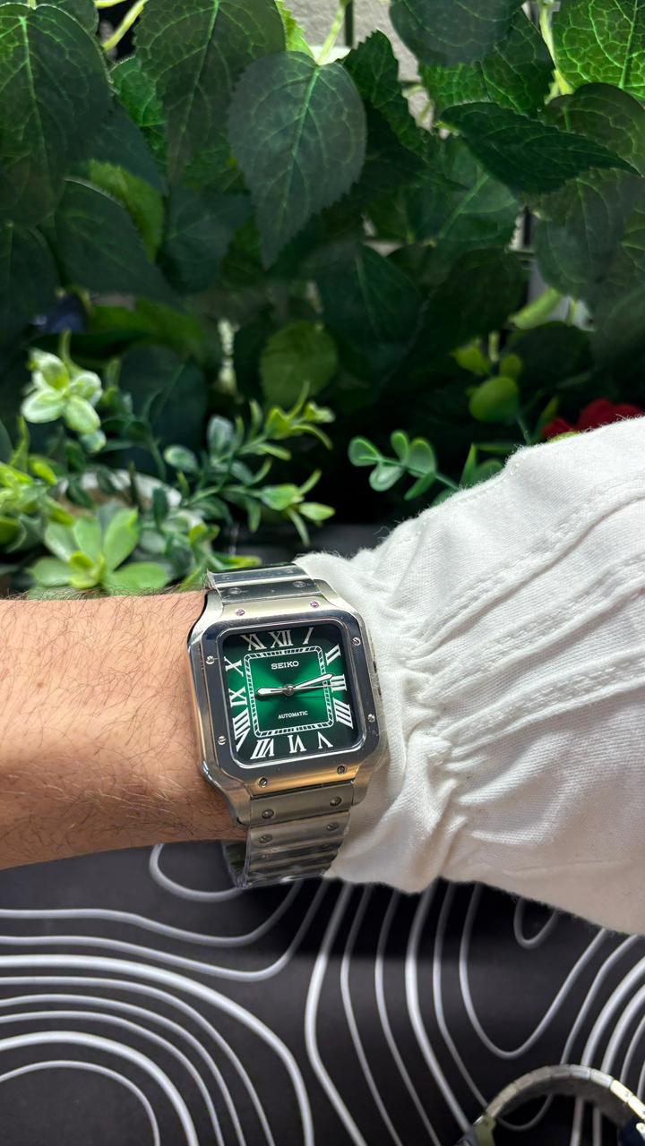 Seiko Mod Santos Green