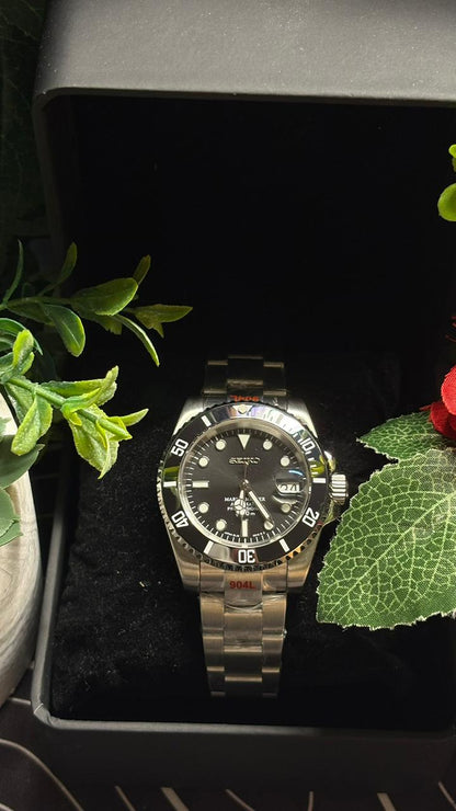 Seiko Mod Submariner Black