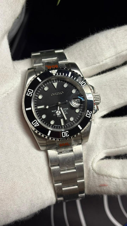 Seiko Mod Submariner Black