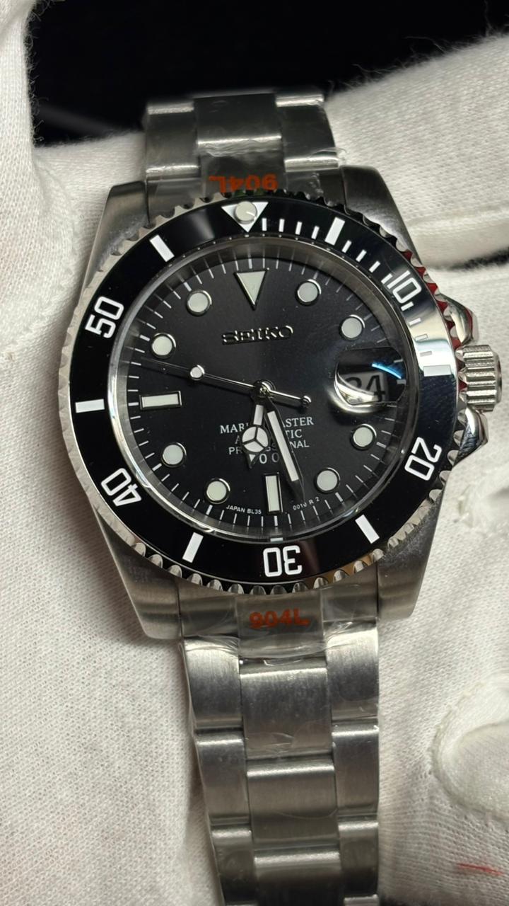 Seiko Mod Submariner Black